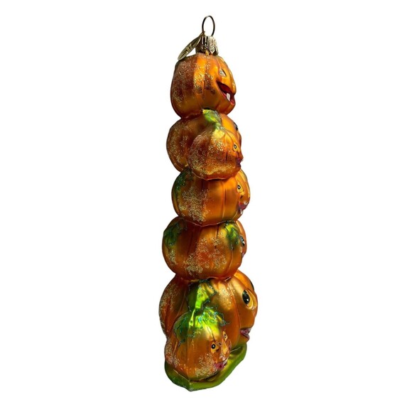 Vintage Christopher Radko 2000 Stack O' Lanterns Gem 6.5” Halloween Ornament - Picture 2 of 8